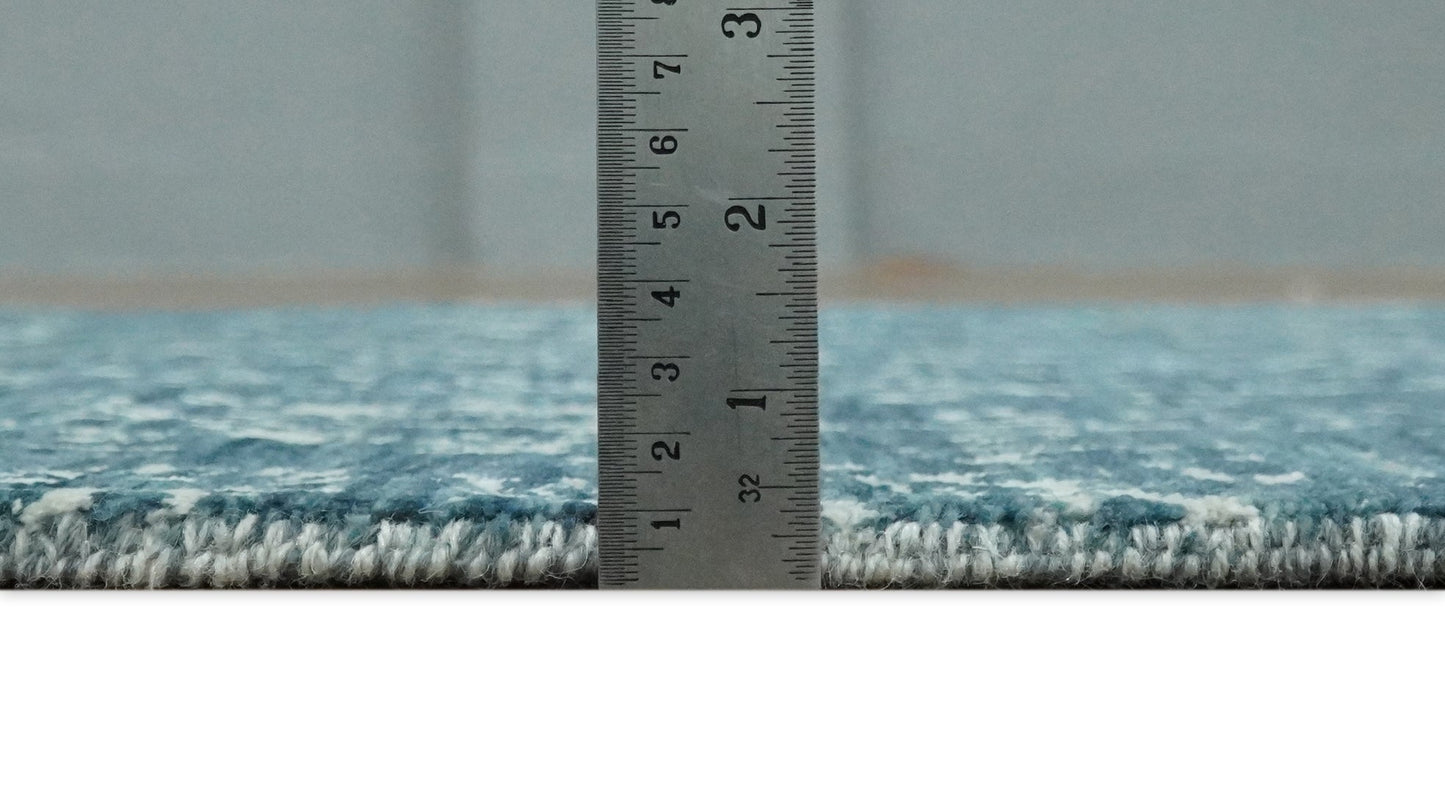 2.6x10 Fine Hand Knotted White and Blue Traditional Vintage Persian Style Antique Wool Rug | AGR23 - Marsh and Manor Collective