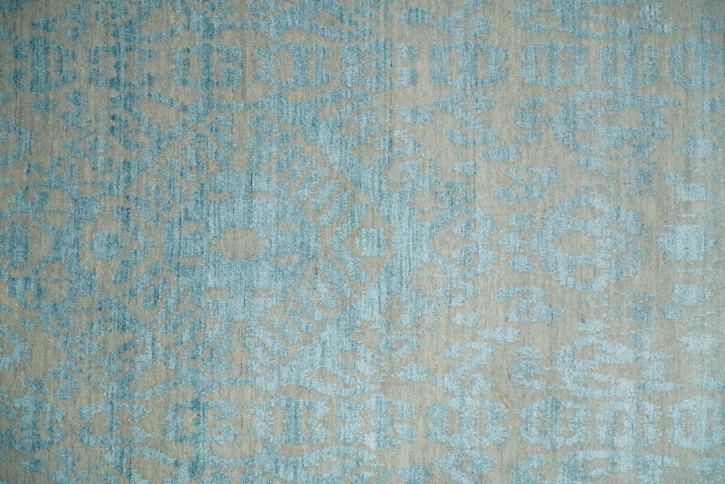 2.6x8 Fine Hand Knotted Camel and Blue Traditional Vintage Persian Style Antique Wool and Silk Rug | AGR26 - Marsh and Manor Collective