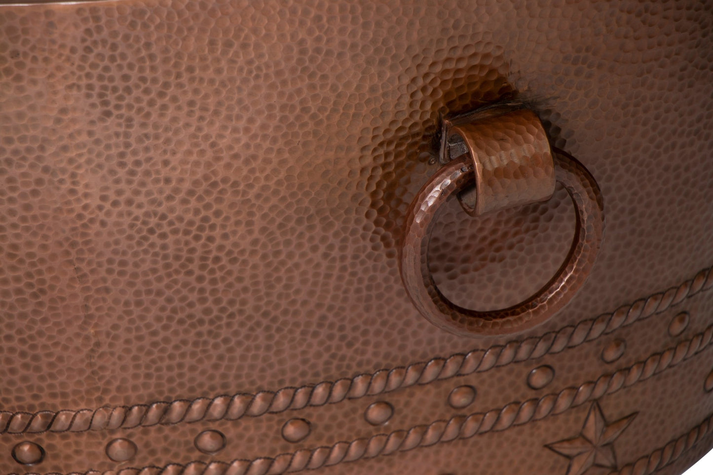 30" Oval Double Wall Hammered Copper Cooler - Marsh and Manor Collective