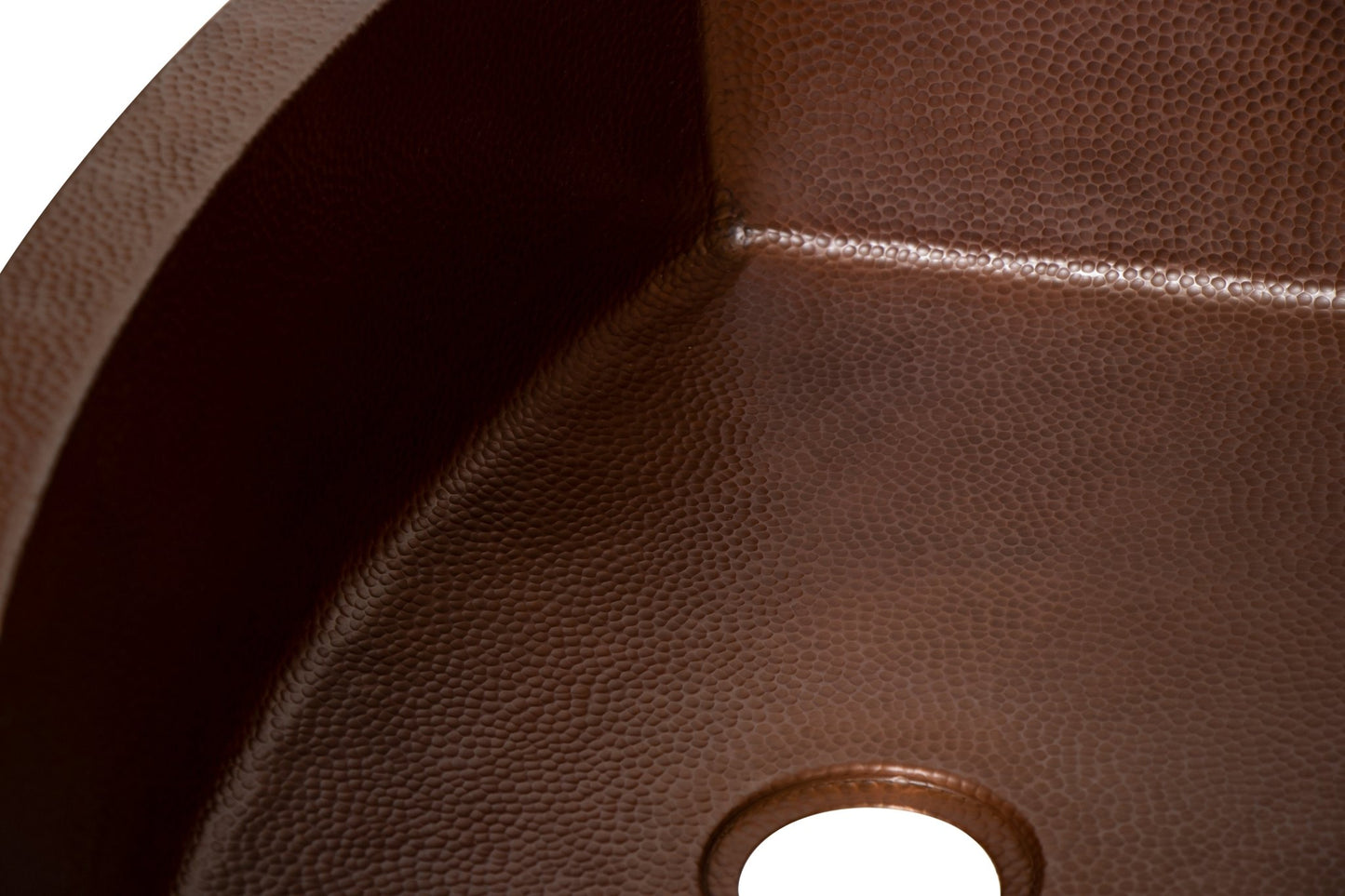 33" Farmhouse Single Well Plain Round Apron Hammered Copper Kitchen Sink - Marsh and Manor Collective