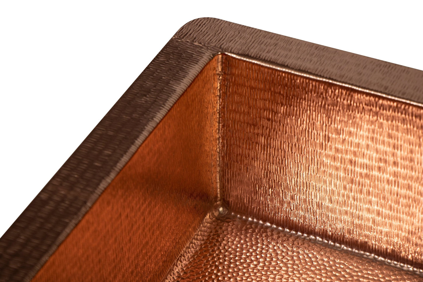 33" Farmhouse Single Well Plain Straight Apron Hammered Copper Kitchen Sink - Marsh and Manor Collective