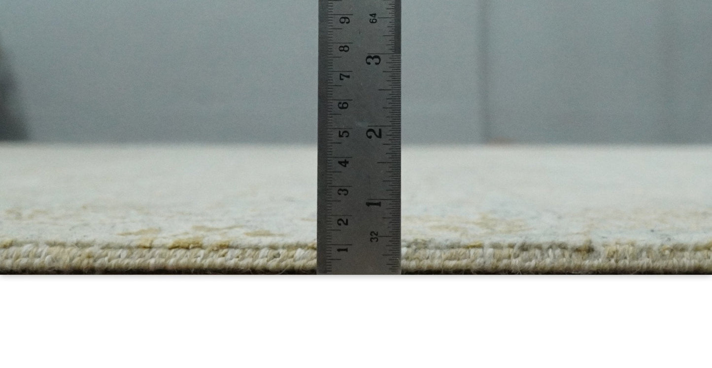 8x10 Fine Hand Knotted Beige and Gold Traditional Vintage Persian Style Antique Silk Rug | AGR21 - Marsh and Manor Collective