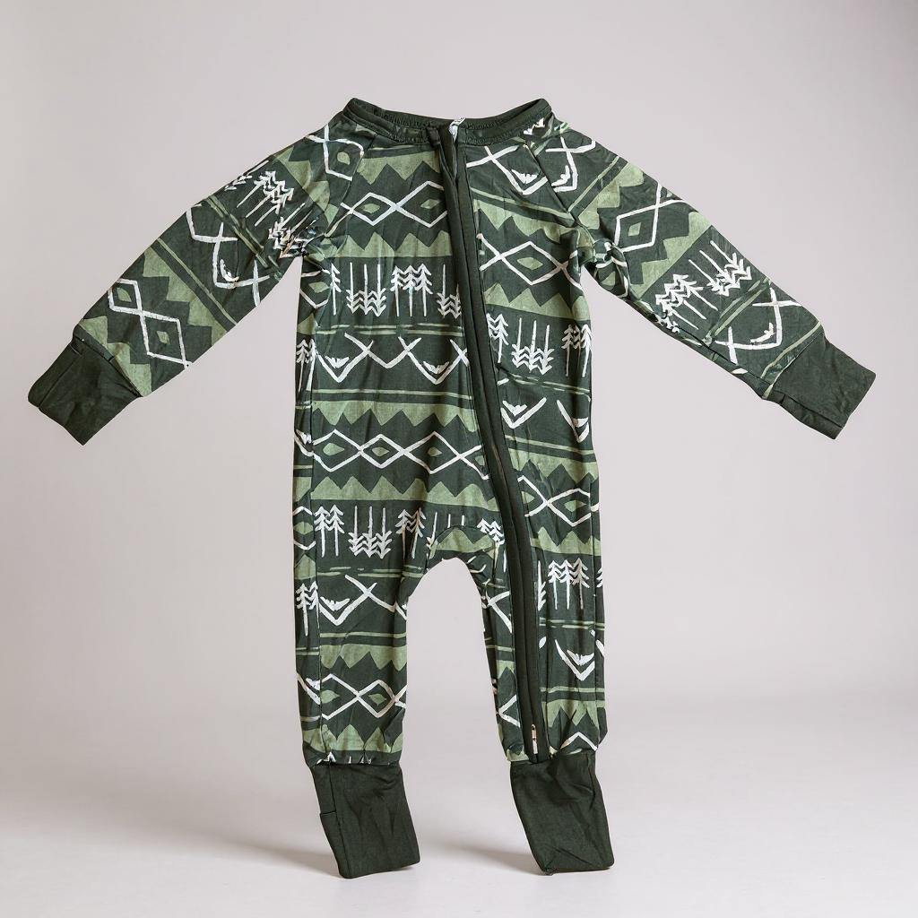 Green Mountain Bamboo Zippy Pajamas - Eco-Friendly Kids Sleepwear