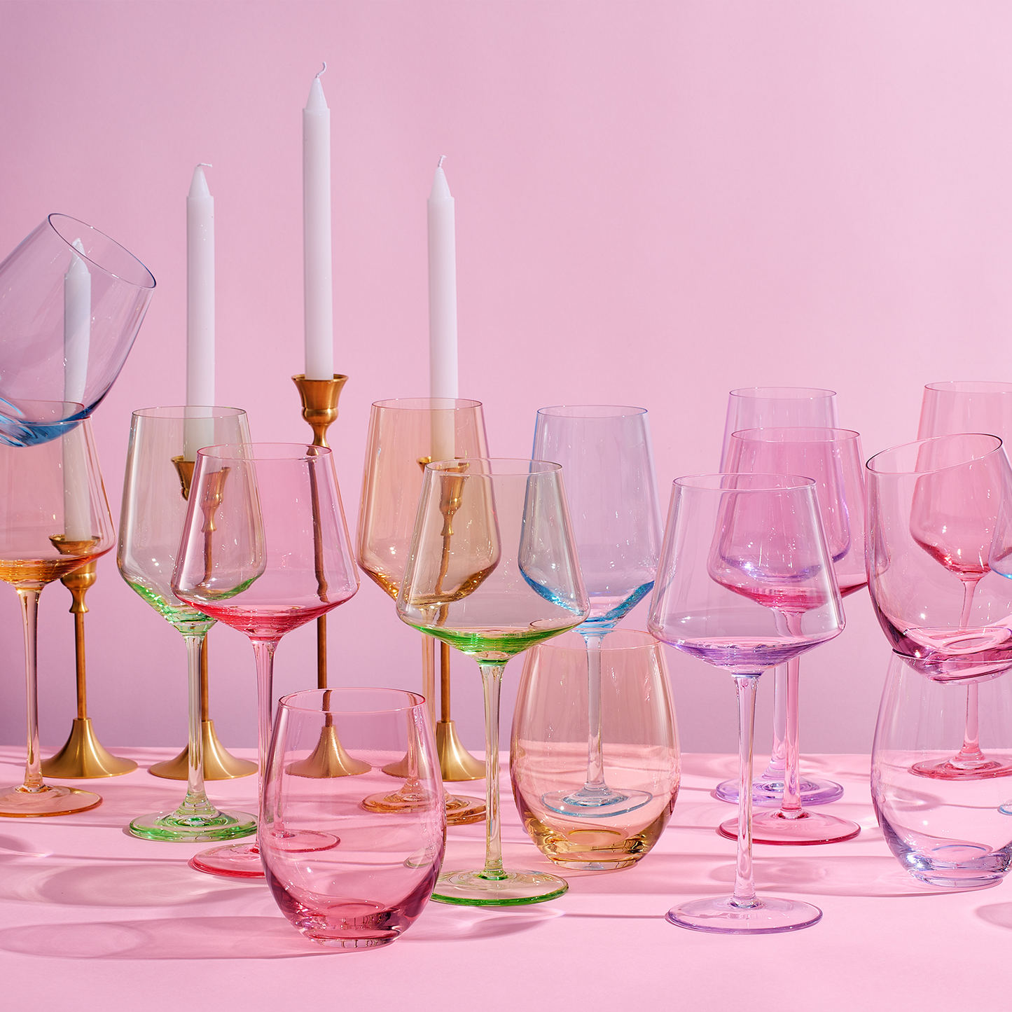 Monet Stemmed Wine Glassware, Set of 6