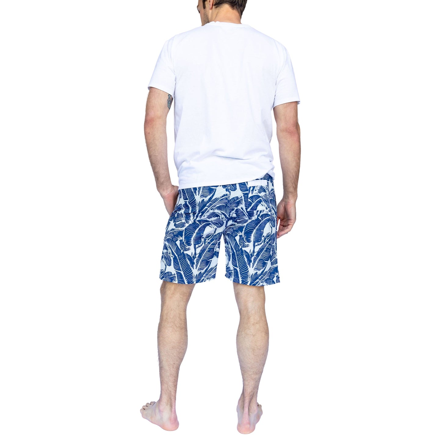 Men's Martinique® Blue Banana Leaf Sleep Shorts