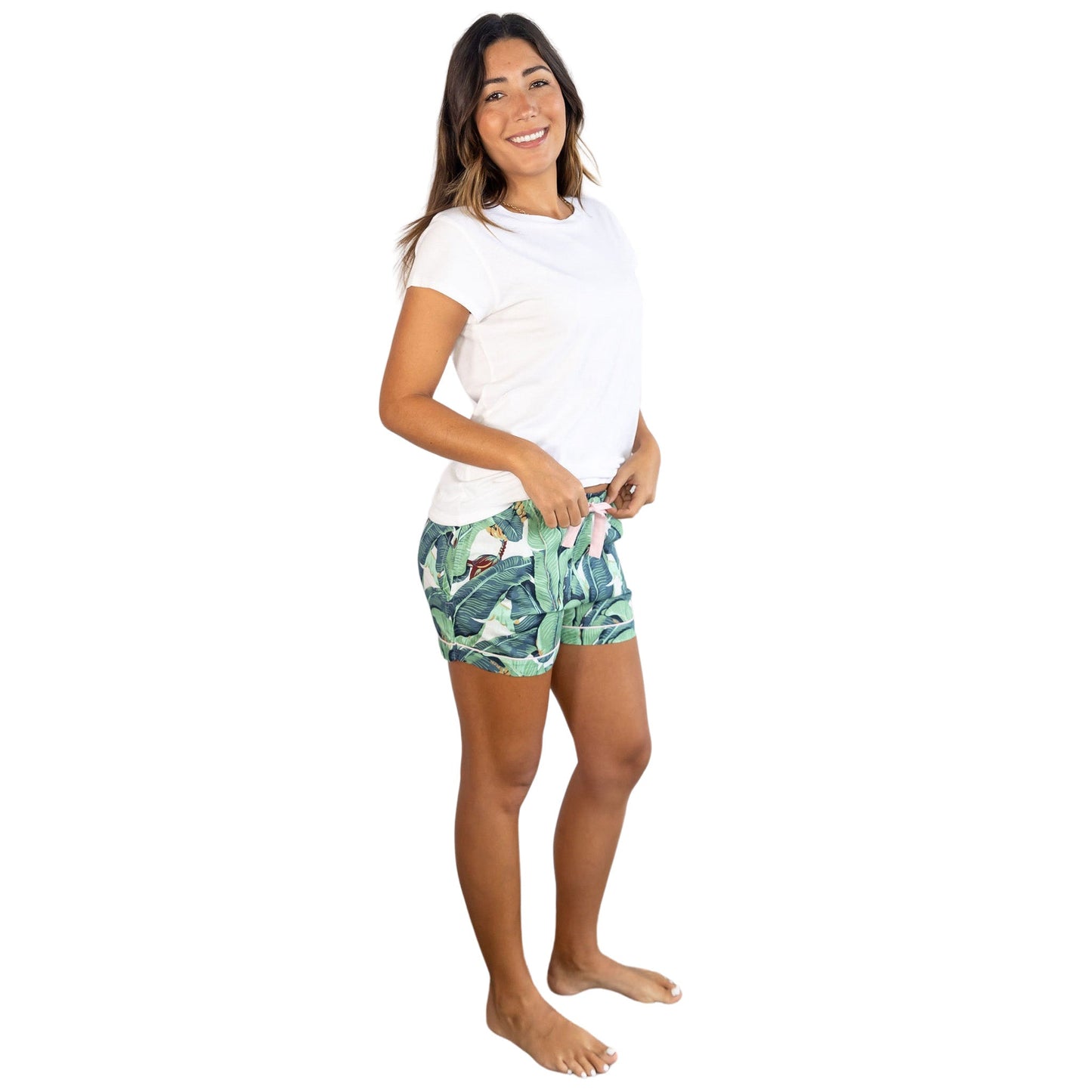 Women's Martinique® Green Banana Leaf Boxer Shorts