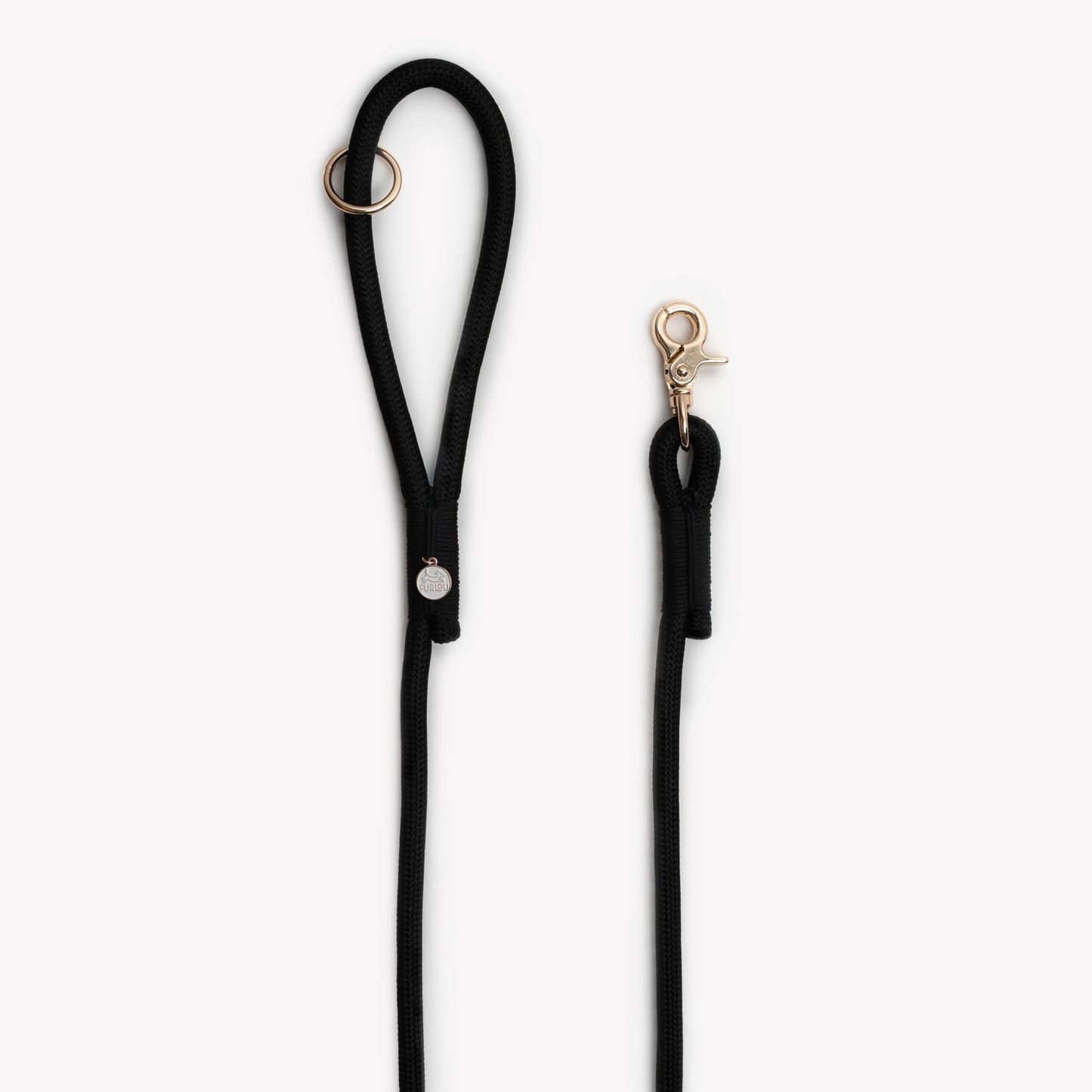 'Black' - Braided Rope Leash - Marsh and Manor Collective