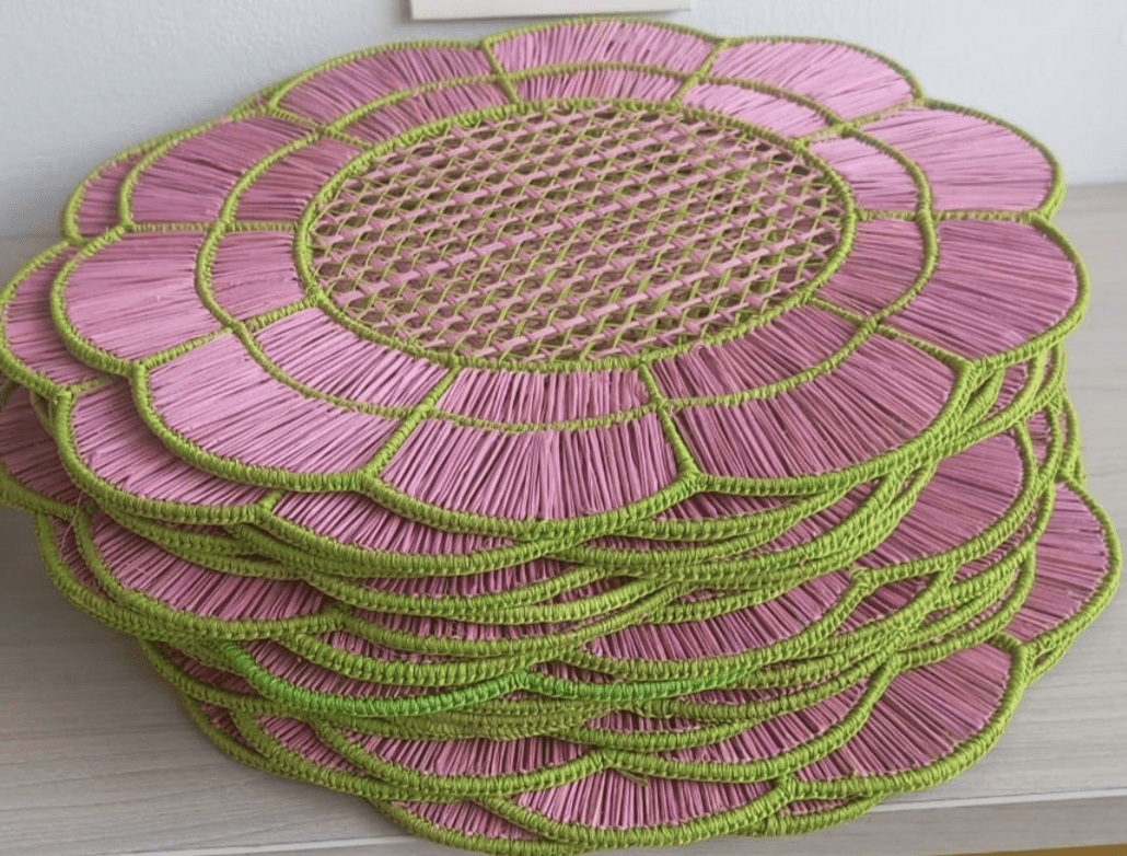 Blush Bloom Woven Placemat - Marsh and Manor Collective