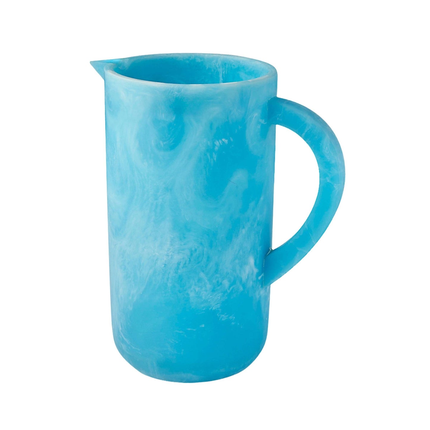 Hadley Lucente Resin Matte Blue Beverage Pitcher