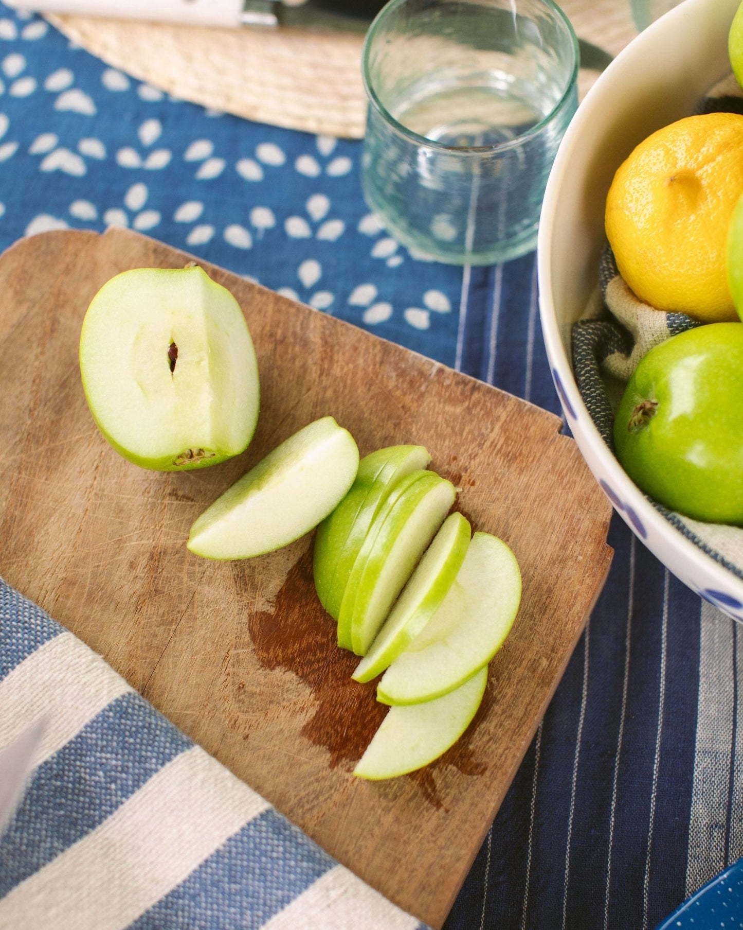 Chambray Stripe Hand Towel - Marsh and Manor Collective