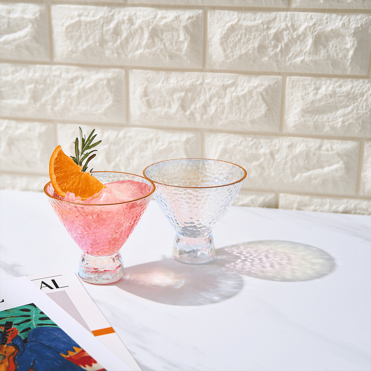 Dulce Martini Cocktail Glassware, Set of 2 - Marsh and Manor Collective