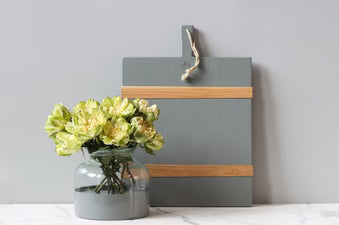 Outer Banks Charcuterie Cheese Board, Medium Rectangle, Grey