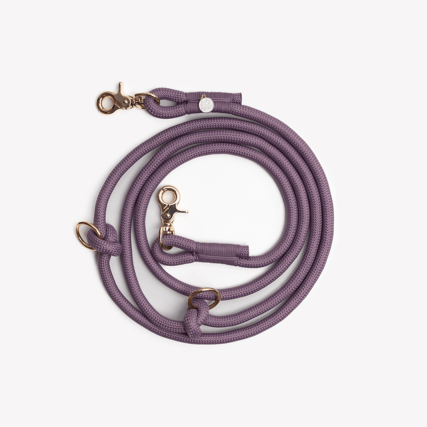 'Lilac' - Hands Free Braided Leash - Marsh and Manor Collective