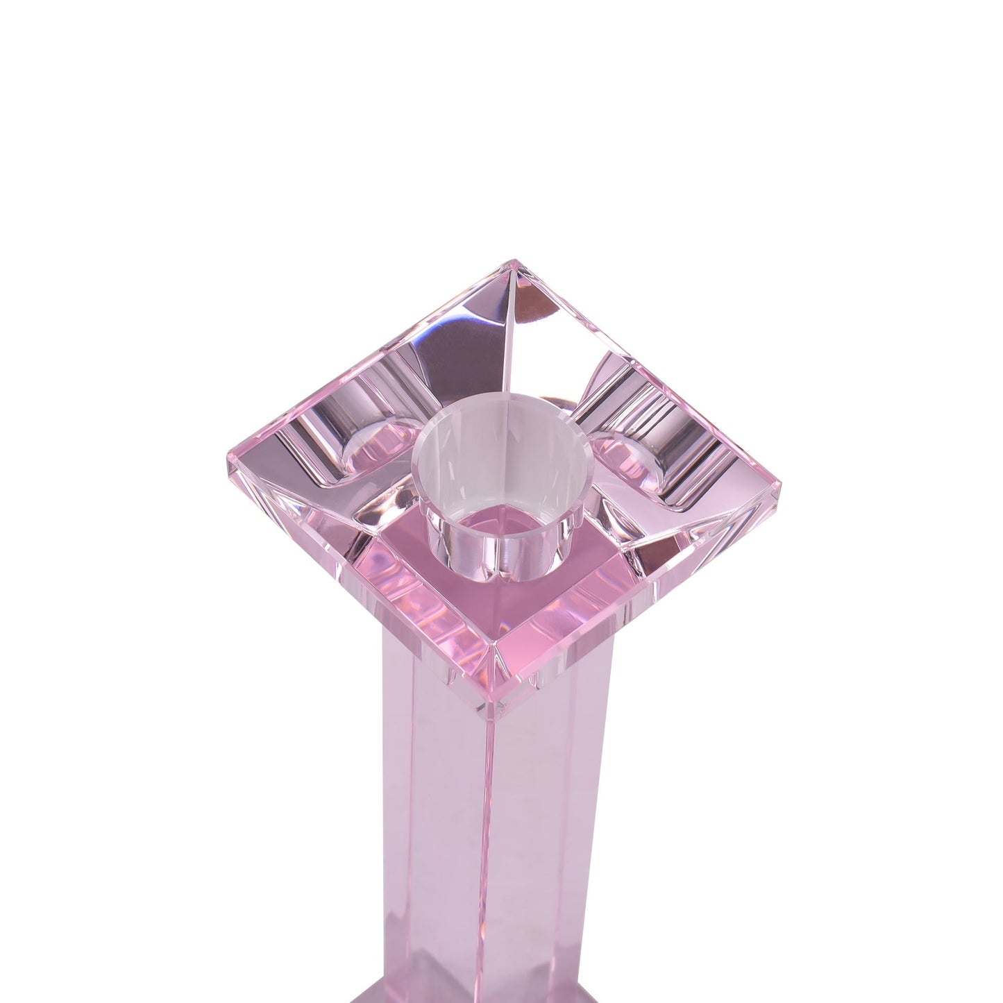 Pair of 9” Classy Crystal Candlesticks - Marsh and Manor Collective