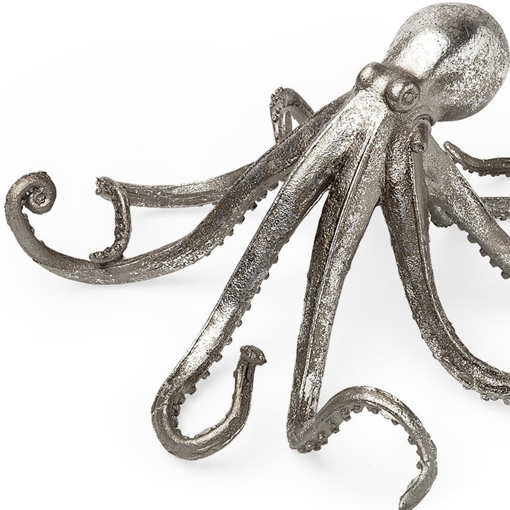 Petite Silver Resin Octopus Sculpture - Marsh and Manor Collective