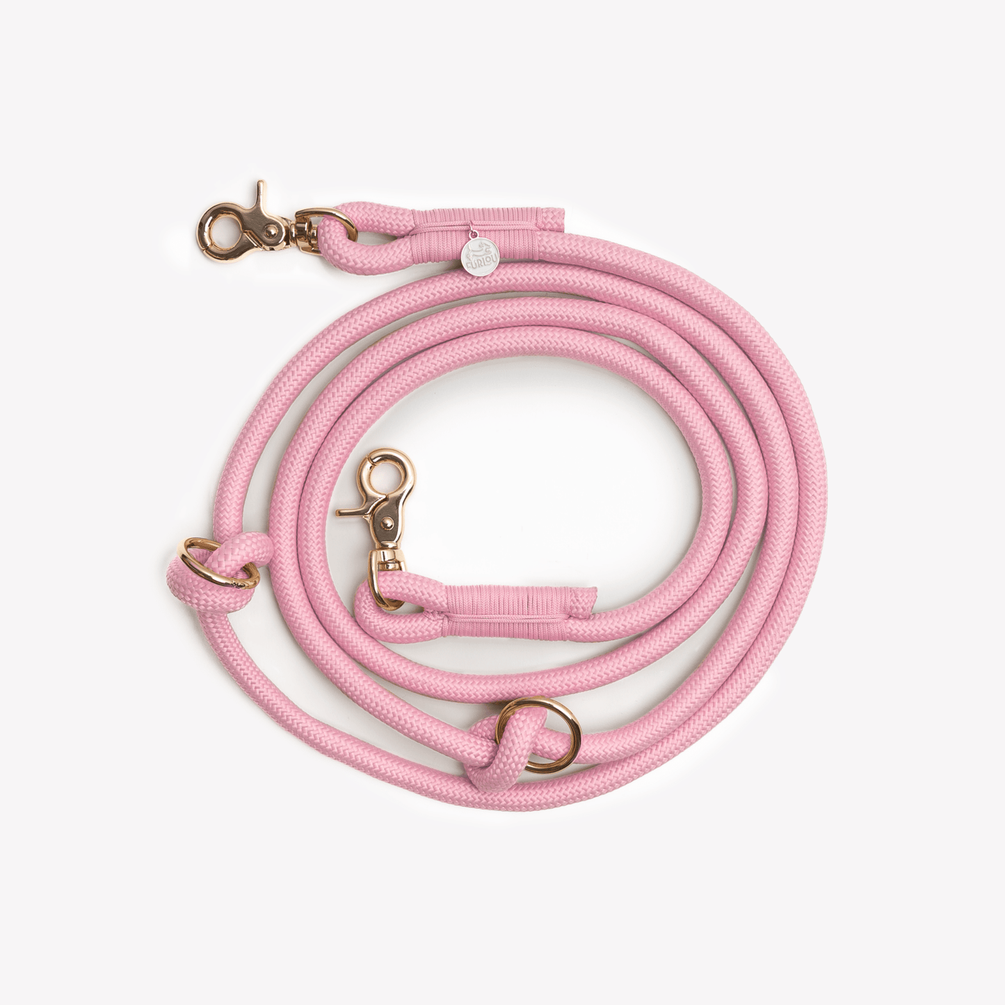 'Pink' - Hands Free Braided Leash - Marsh and Manor Collective