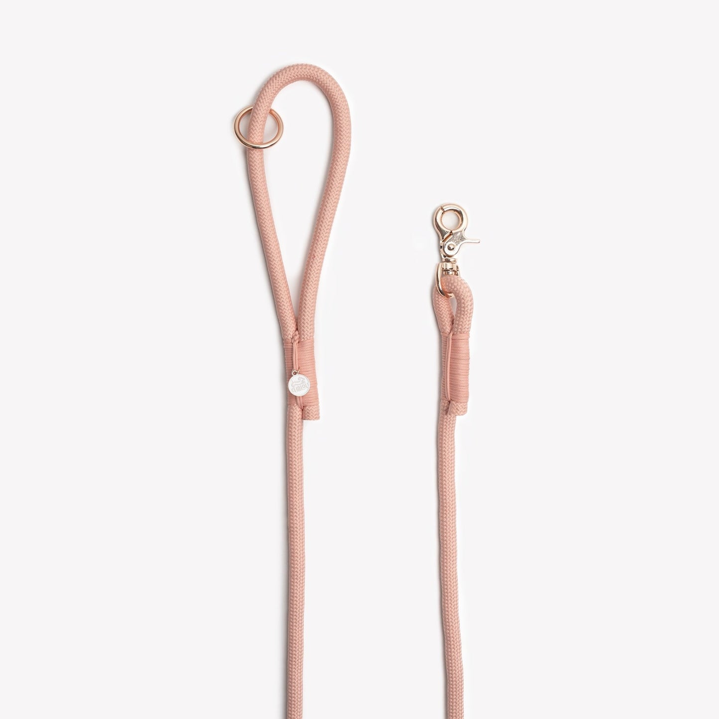 'Powder Rose' - Braided Rope Leash - Marsh and Manor Collective