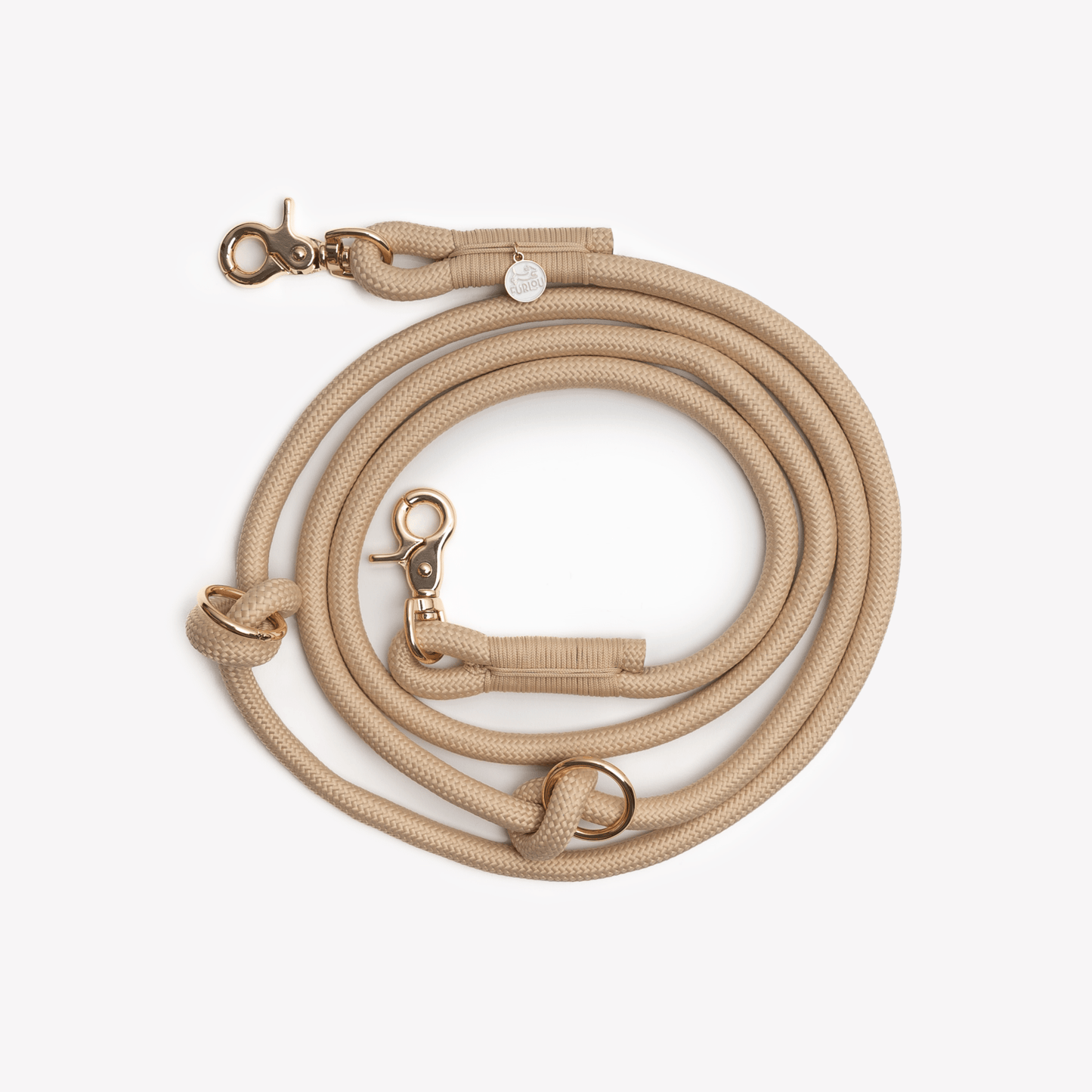 'Tan' - Hands Free Braided Leash - Marsh and Manor Collective
