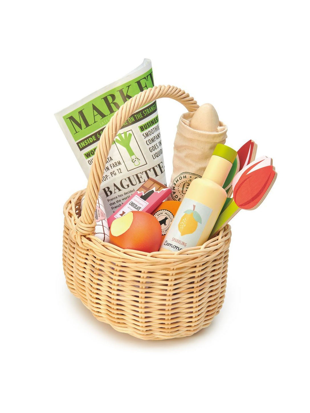 Tender Leaf Toys Wicker Shopping Basket - Marsh and Manor Collective