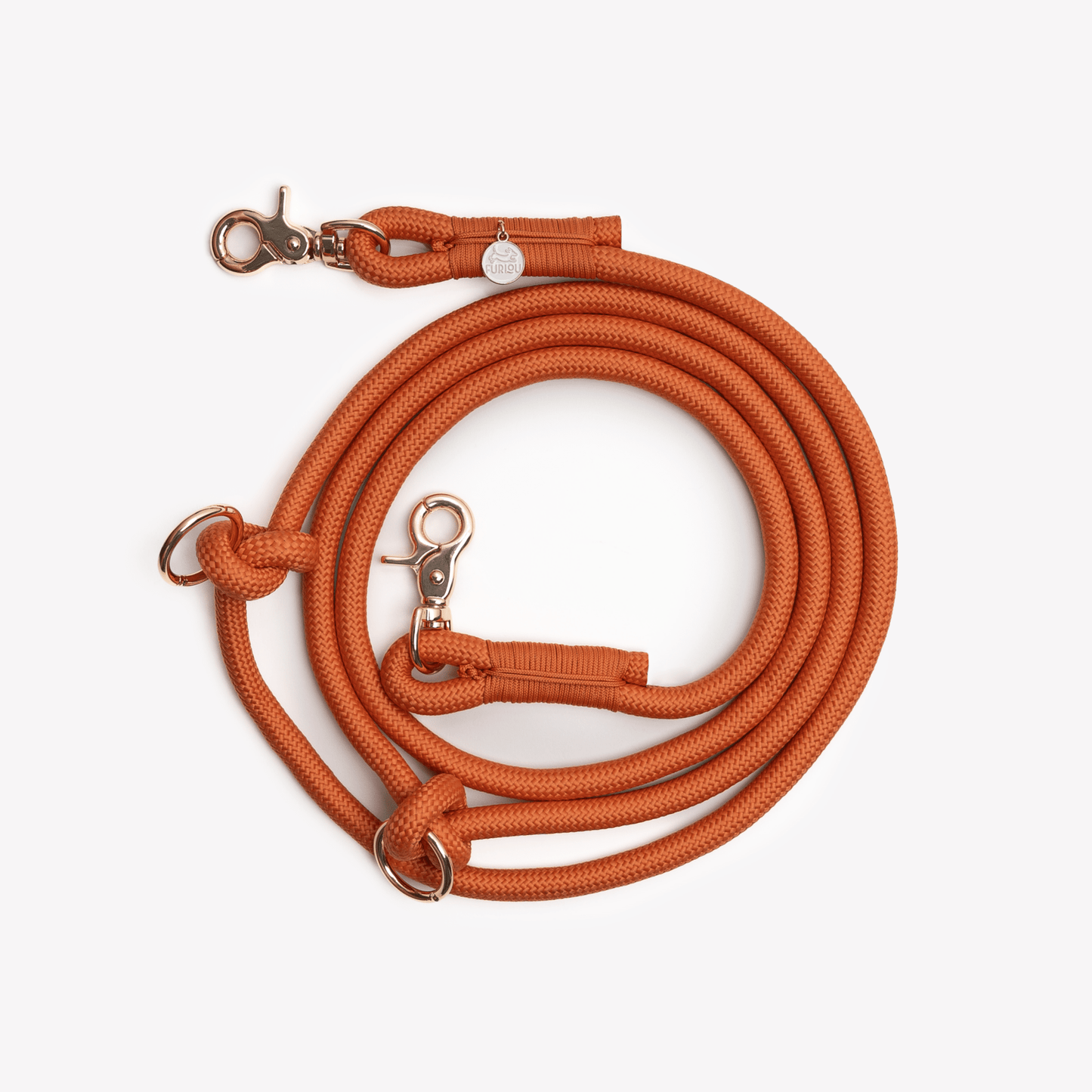 'Terracotta' - Hands Free Braided Leash - Marsh and Manor Collective