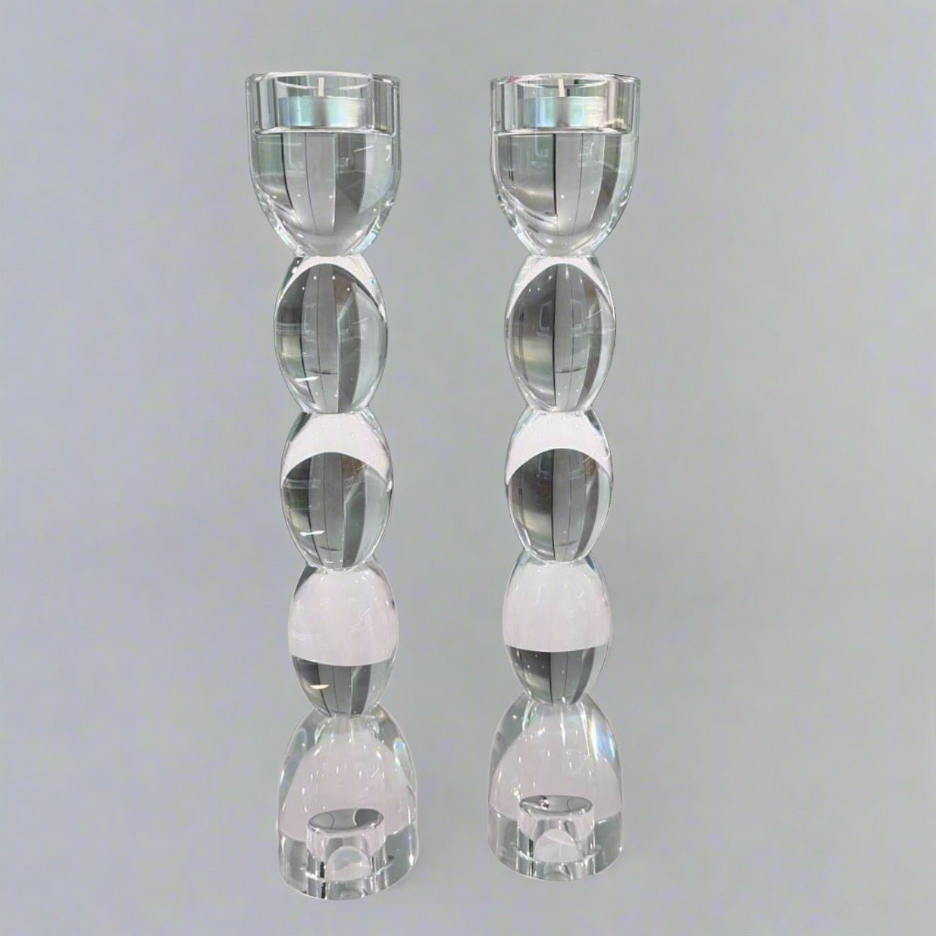 14” Oval Tealight Compatible Candlesticks - Marsh and Manor Collective