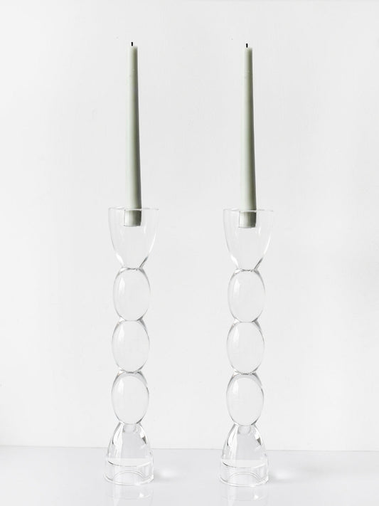 14” Oval Tealight Compatible Candlesticks - Marsh and Manor Collective