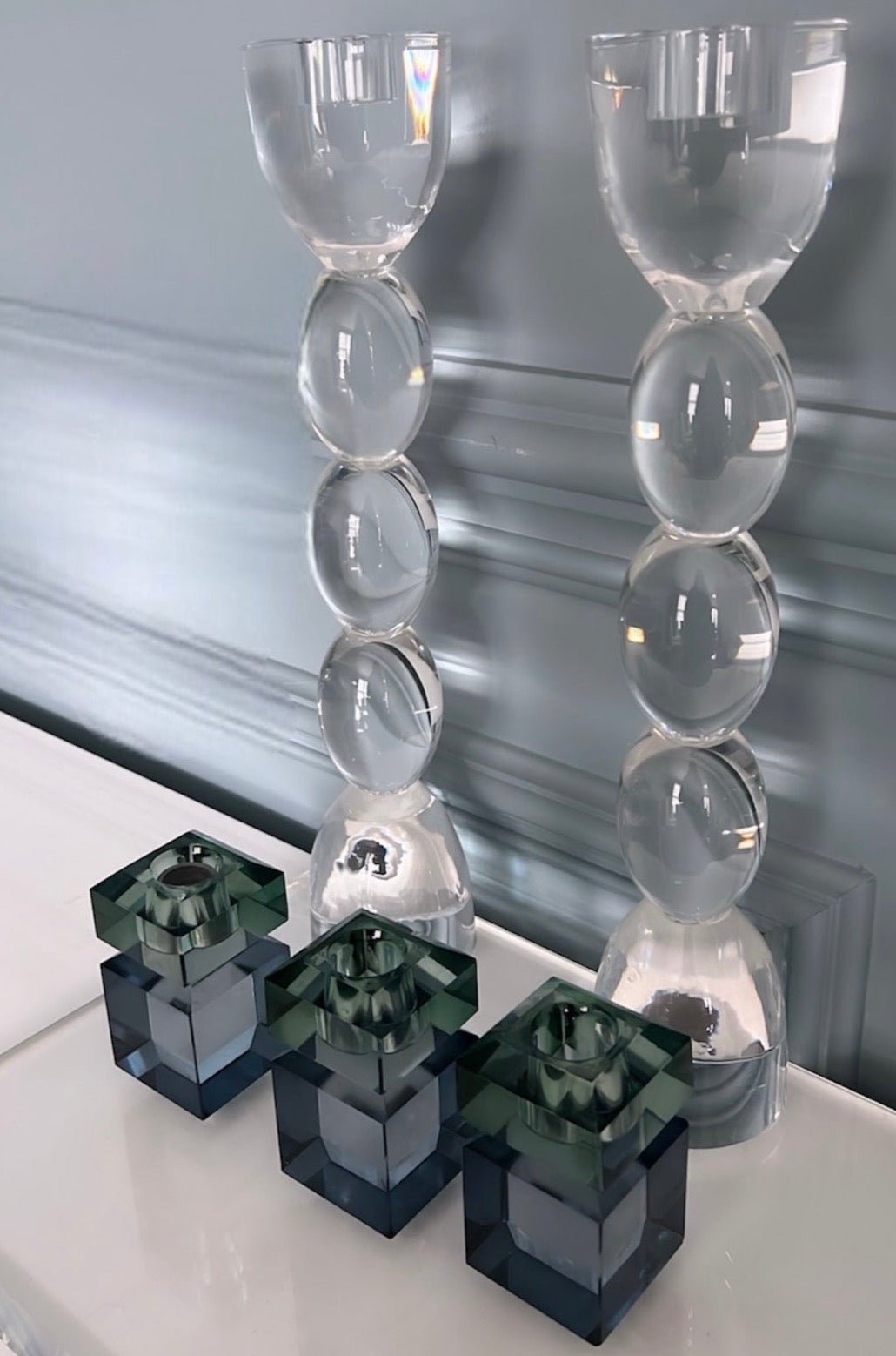 14” Oval Tealight Compatible Candlesticks - Marsh and Manor Collective