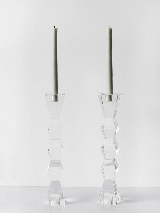 14” Rhombus Tealight Compatible Candlesticks - Marsh and Manor Collective