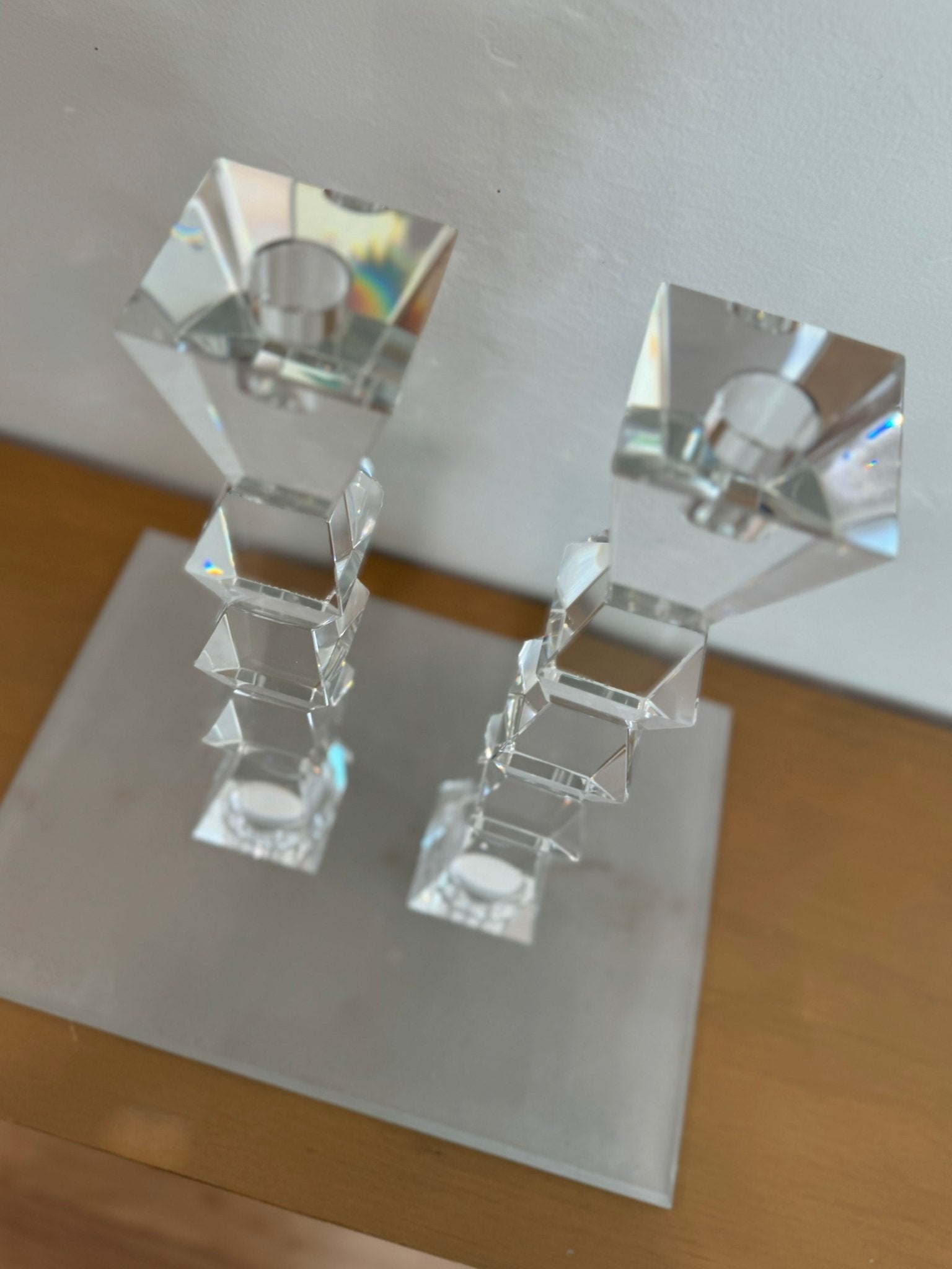 14” Rhombus Tealight Compatible Candlesticks - Marsh and Manor Collective