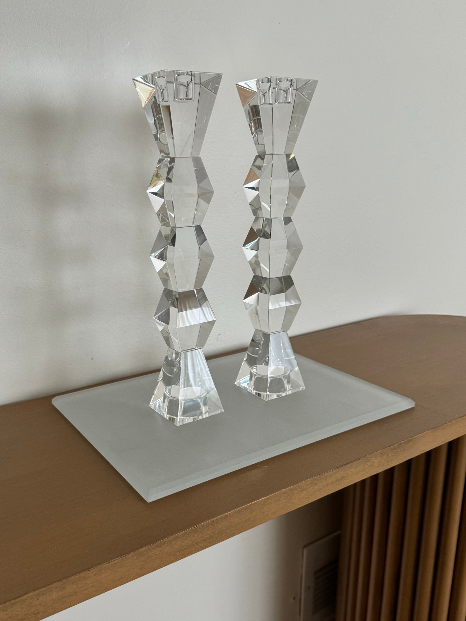 14” Rhombus Tealight Compatible Candlesticks - Marsh and Manor Collective
