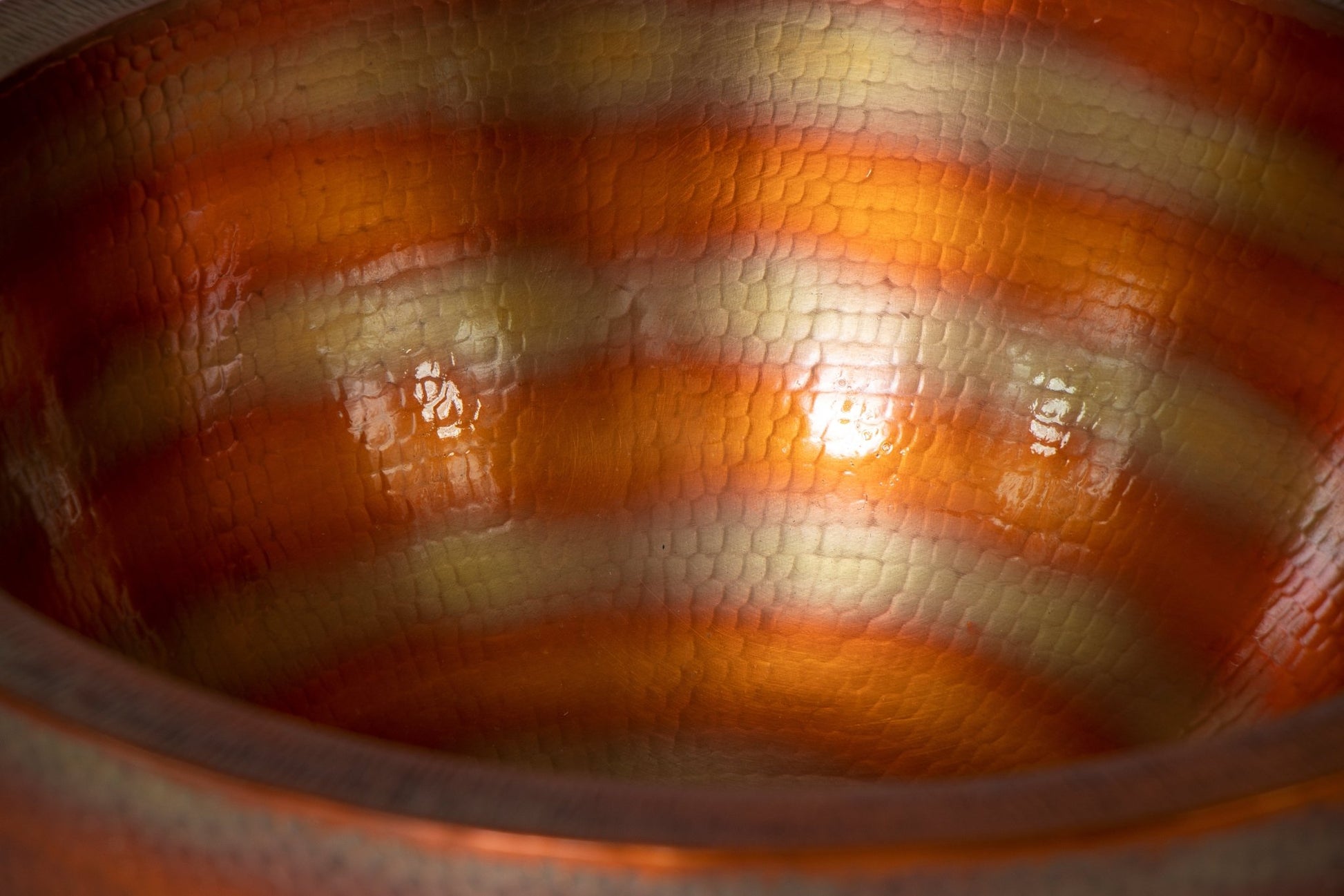 17" Round Apron Hammered Copper Bathroom Sink - Marsh and Manor Collective