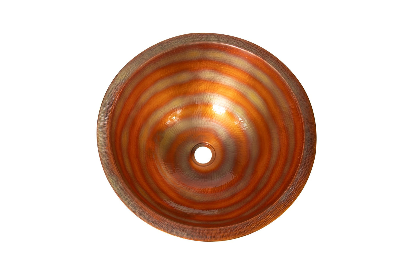 17" Round Apron Hammered Copper Bathroom Sink - Marsh and Manor Collective