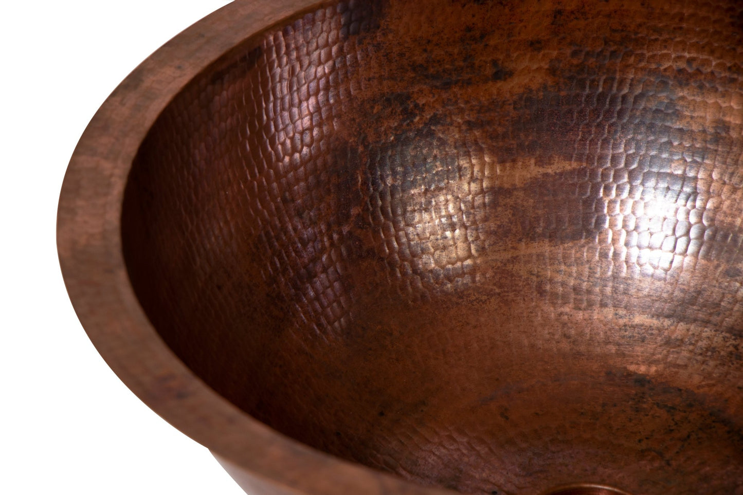 17" Round Hammered Copper Bathroom Sink - Marsh and Manor Collective