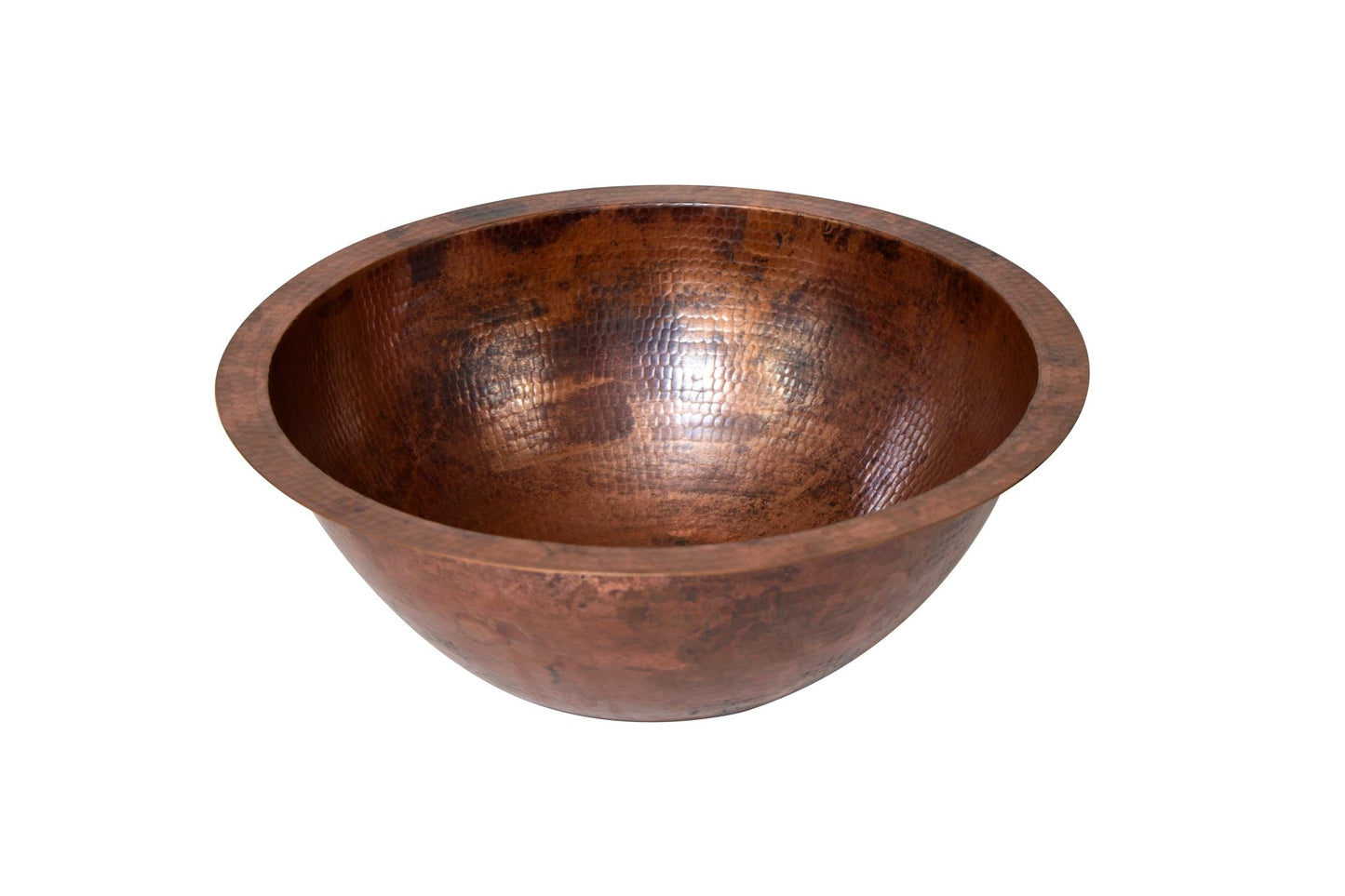 17" Round Hammered Copper Bathroom Sink - Marsh and Manor Collective
