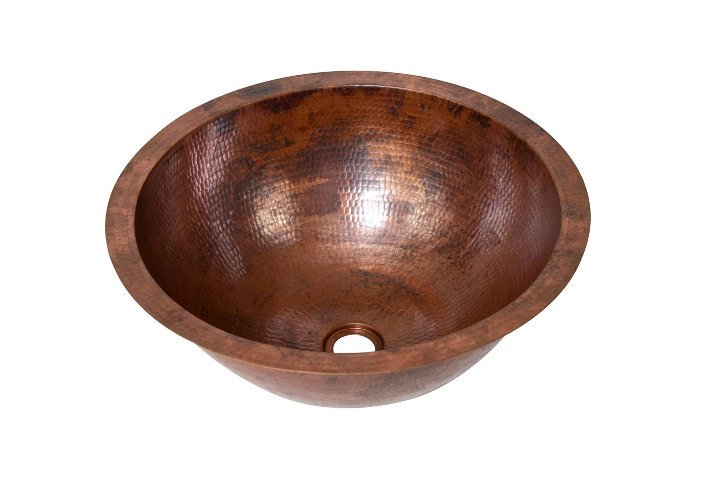 17" Round Hammered Copper Bathroom Sink - Marsh and Manor Collective