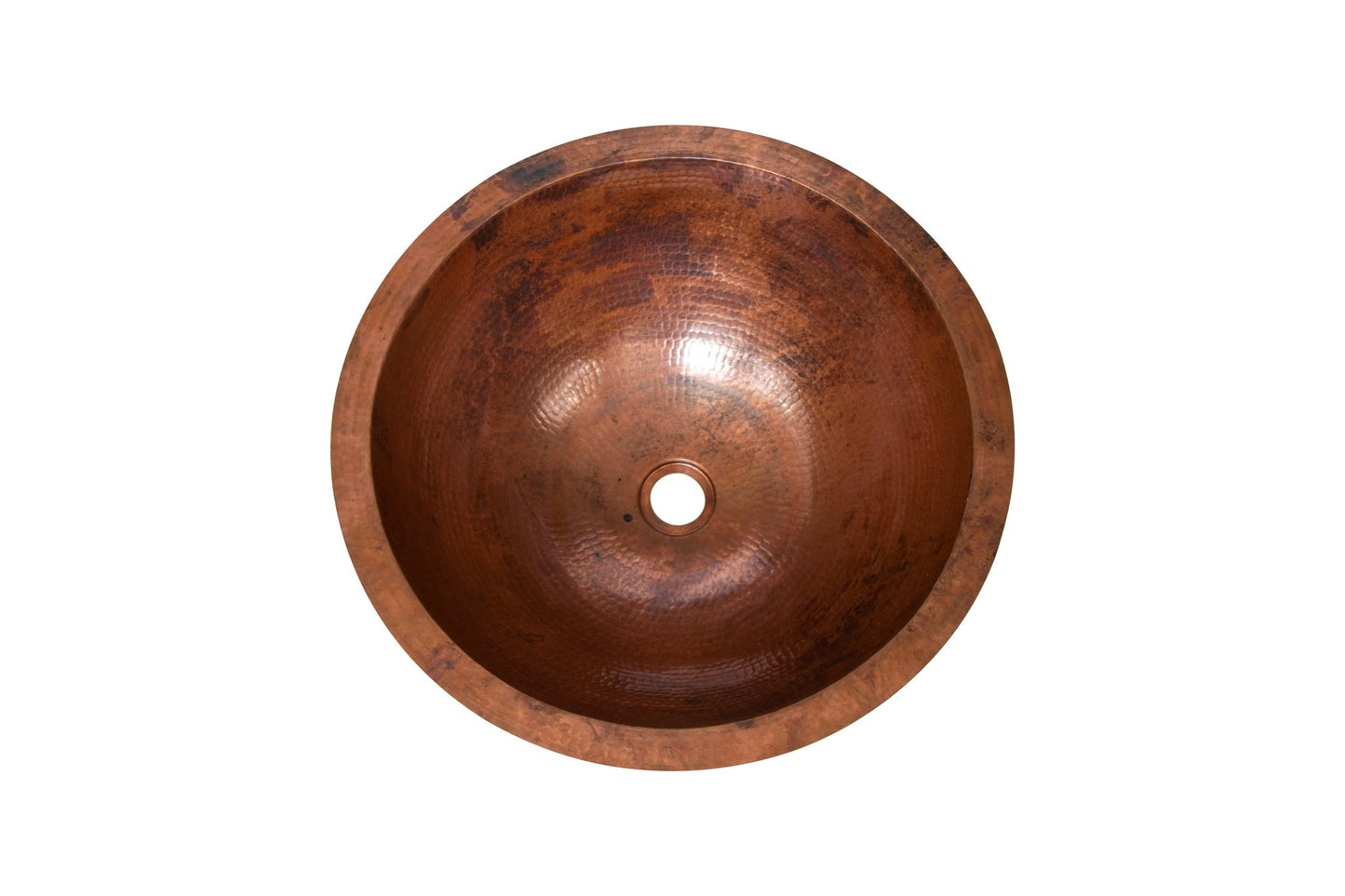 17" Round Hammered Copper Bathroom Sink - Marsh and Manor Collective