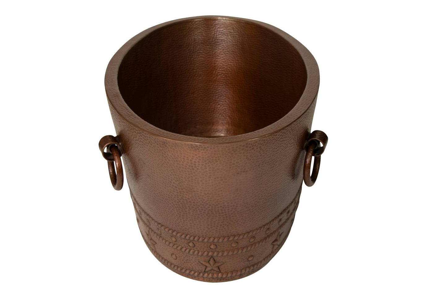 30" Oval Double Wall Hammered Copper Cooler - Marsh and Manor Collective