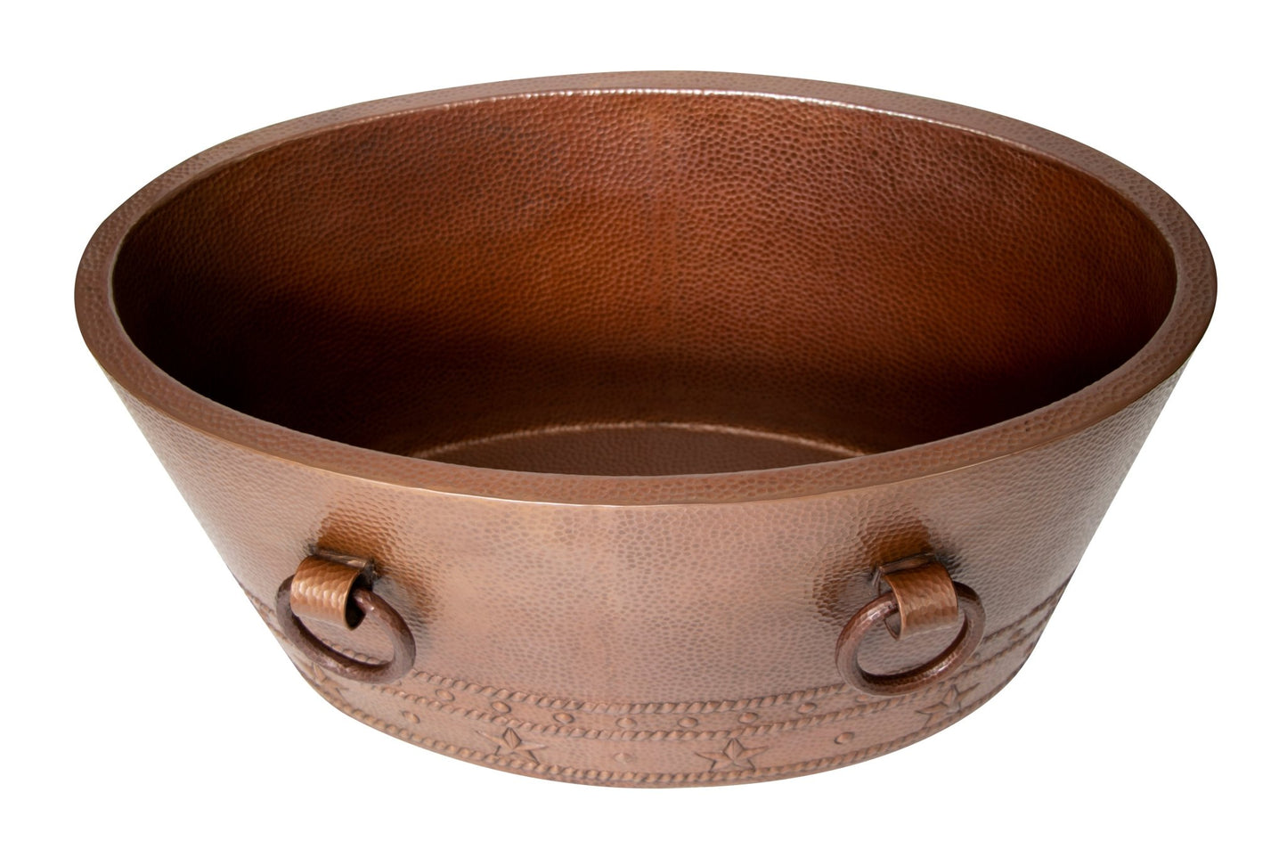 30" Oval Double Wall Hammered Copper Cooler - Marsh and Manor Collective