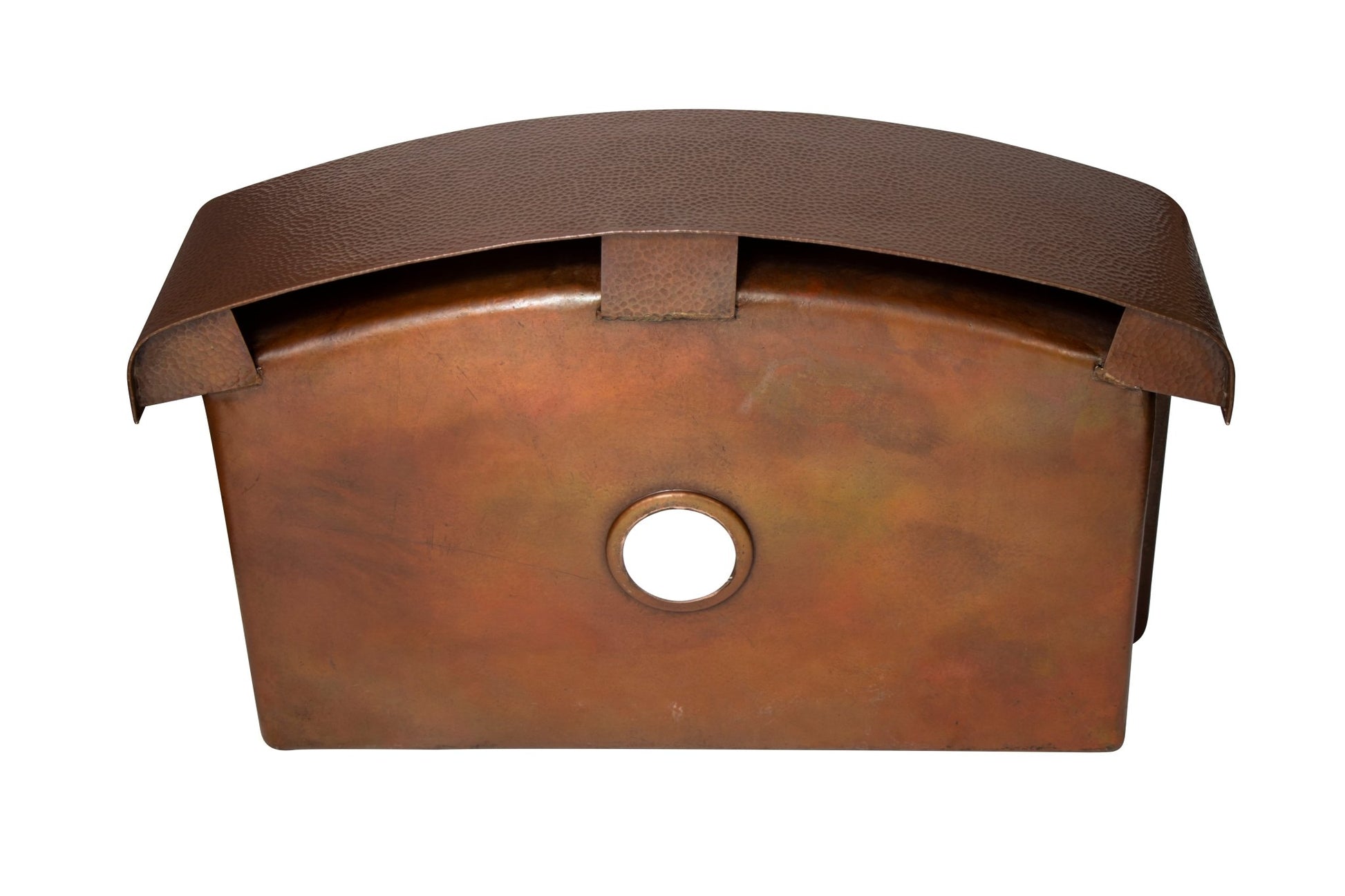 33" Farmhouse Single Well Plain Round Apron Hammered Copper Kitchen Sink - Marsh and Manor Collective