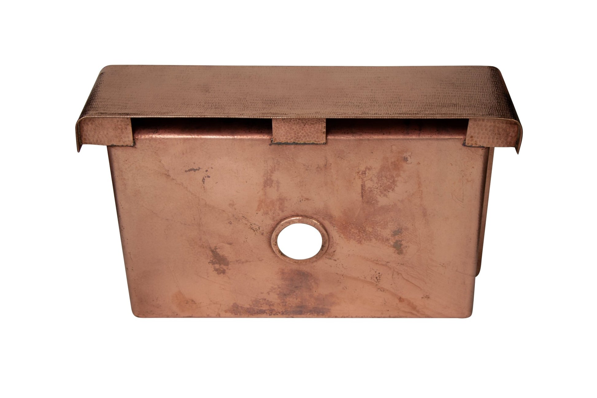 33" Farmhouse Single Well Plain Straight Apron Hammered Copper Kitchen Sink - Marsh and Manor Collective