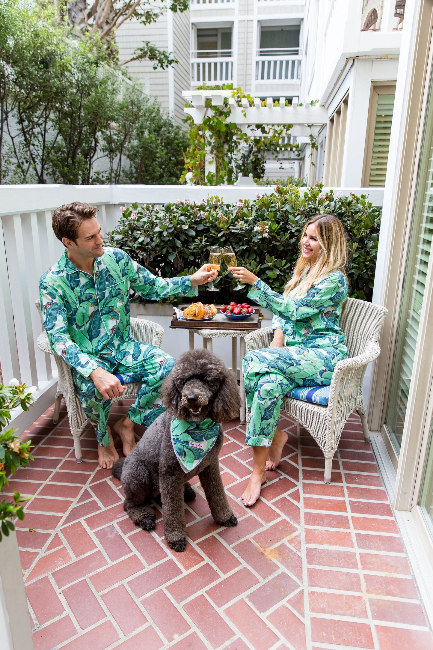 Dog Martinique® Green Banana Leaf Bandana