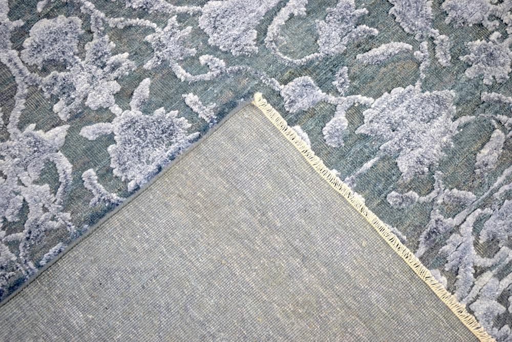 8'x10' Modern Hand made Hand - spun wool and Handspun Bamboo Silk Area Rug | The Rug Decor | TRD2021810 - Marsh and Manor Collective