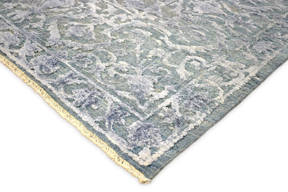 8'x10' Modern Hand made Hand - spun wool and Handspun Bamboo Silk Area Rug | The Rug Decor | TRD2021810 - Marsh and Manor Collective