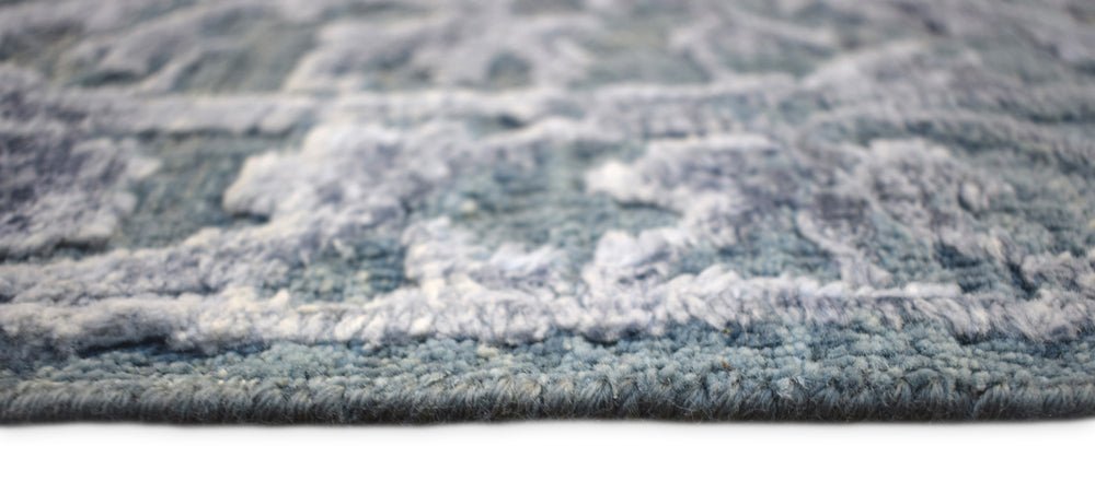 8'x10' Modern Hand made Hand - spun wool and Handspun Bamboo Silk Area Rug | The Rug Decor | TRD2021810 - Marsh and Manor Collective