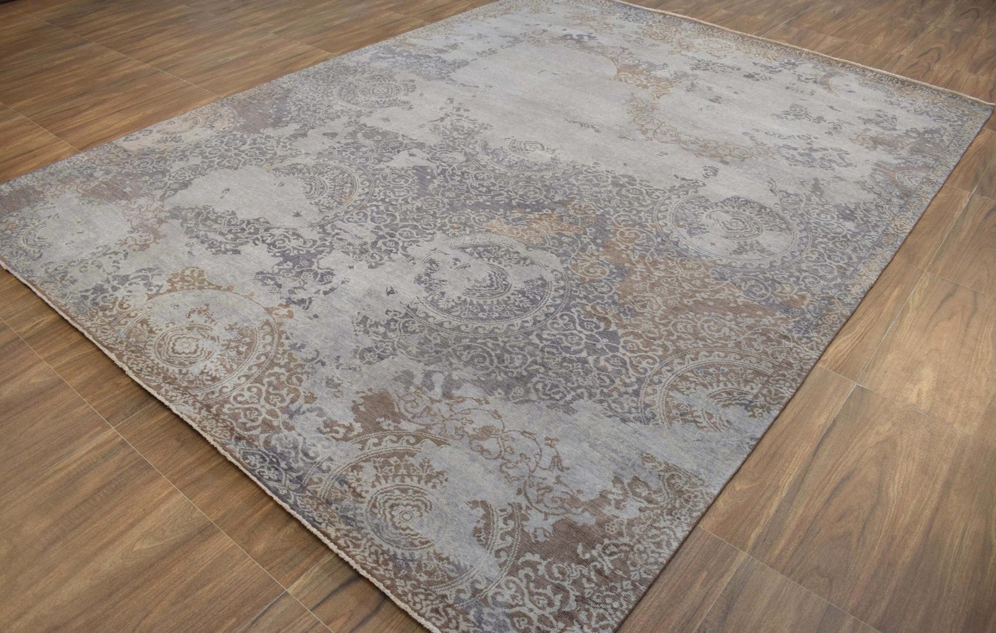 8x10 Rug | Modern Handmade Wool blended viscose Area Rug | TRD1634810 - Marsh and Manor Collective