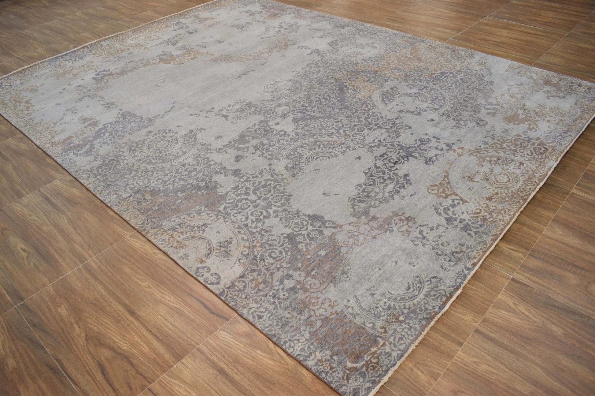 8x10 Rug | Modern Handmade Wool blended viscose Area Rug | TRD1634810 - Marsh and Manor Collective