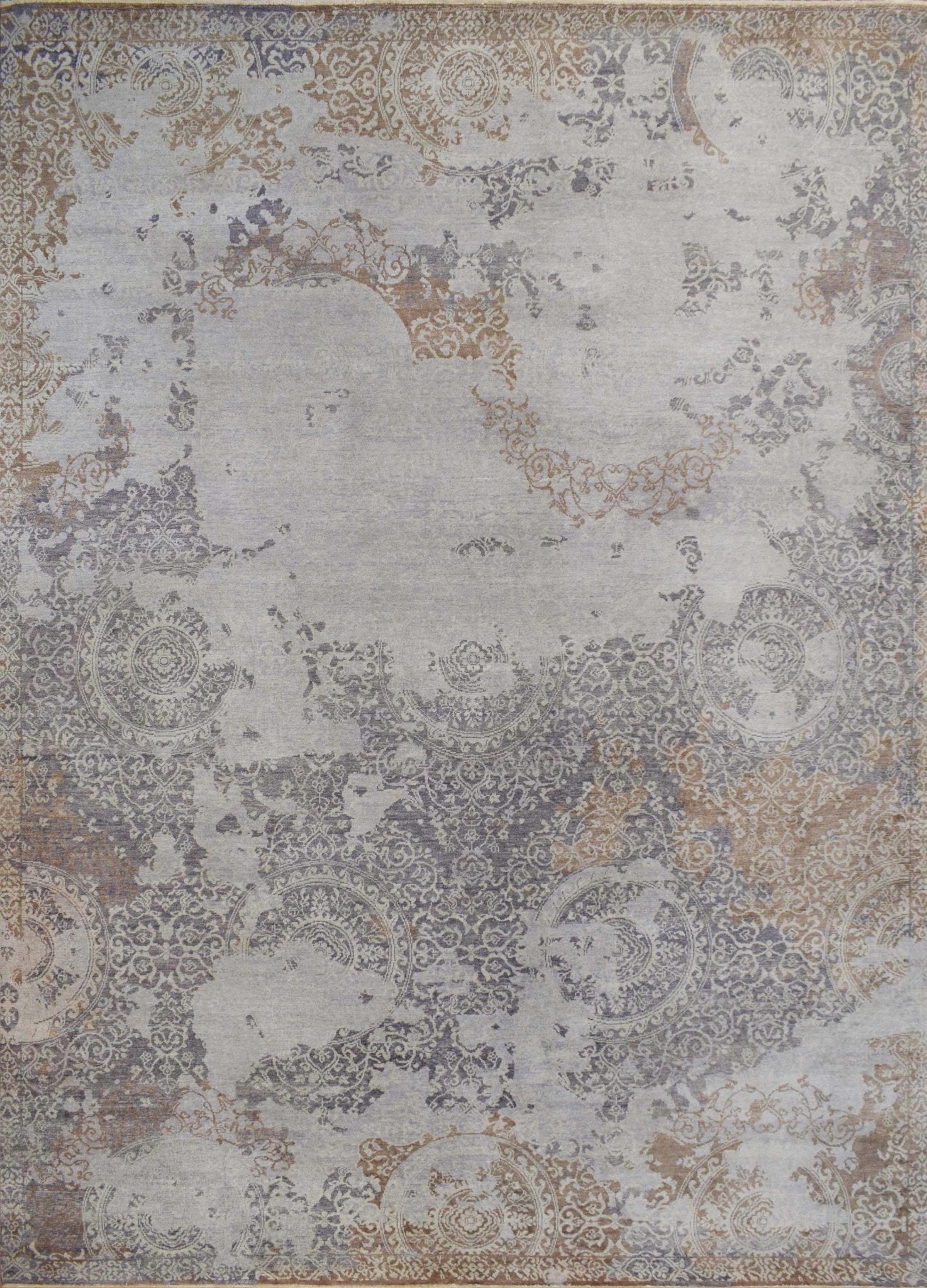 8x10 Rug | Modern Handmade Wool blended viscose Area Rug | TRD1634810 - Marsh and Manor Collective