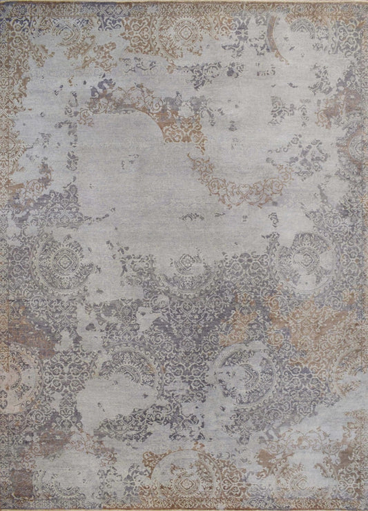 8x10 Rug | Modern Handmade Wool blended viscose Area Rug | TRD1634810 - Marsh and Manor Collective
