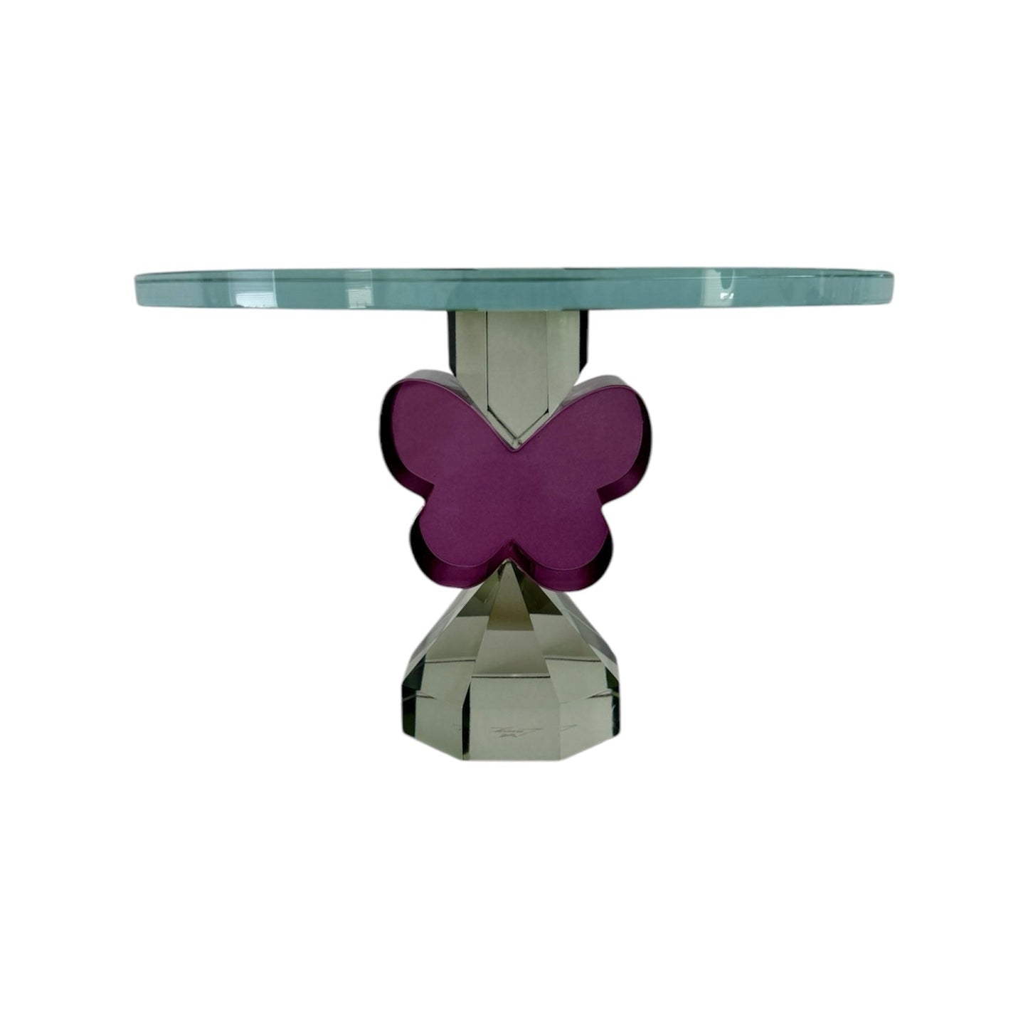 9” Butterfly Cake Plate in Plum/Green - Marsh and Manor Collective