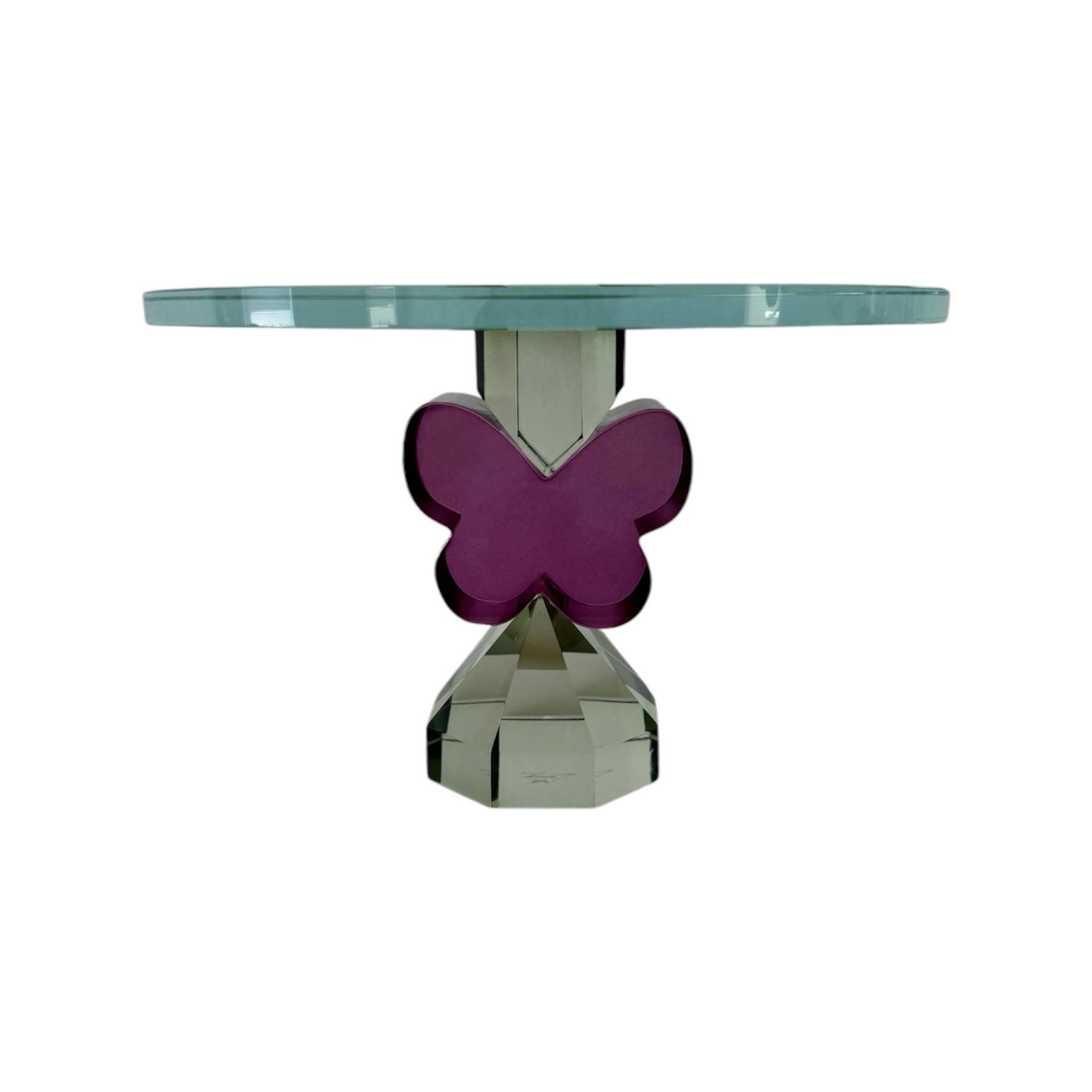 9” Butterfly Cake Plate in Plum/Green - Marsh and Manor Collective
